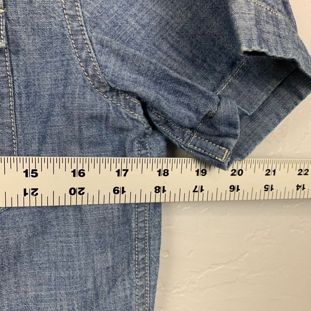 Denim & Supply Ralph Lauren Shirt Womens Small Pearl Snap Chambray Americana - Picture 7 of 7